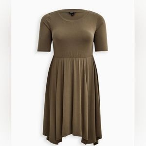 TORRID MINI STUDIO CUPRO SKATER DRESS